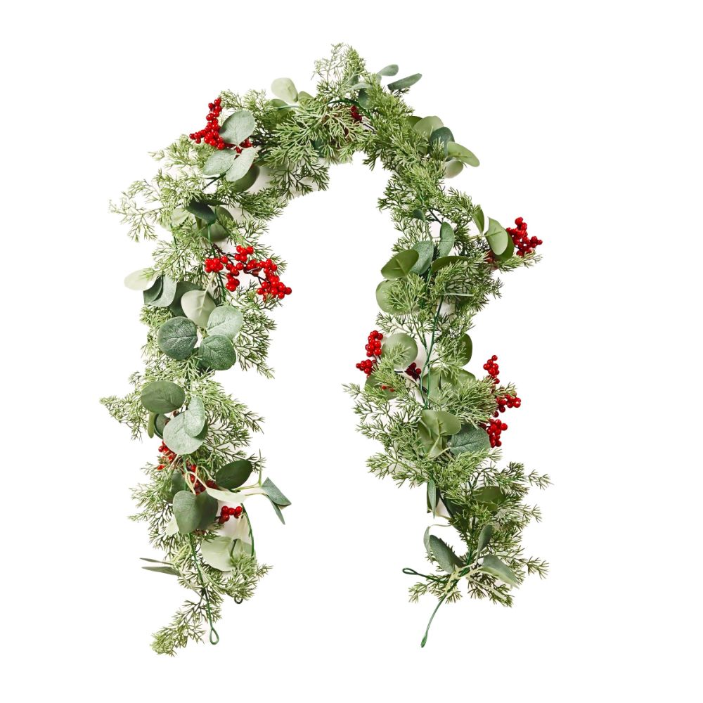 Guirlanda de Natal de 1,80 m d - Eucalyptus Preserved avaliação e preço